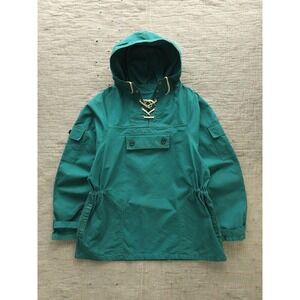 Vintage 1960s Polish Green Mountaineering Smock Pullover Jacket Small